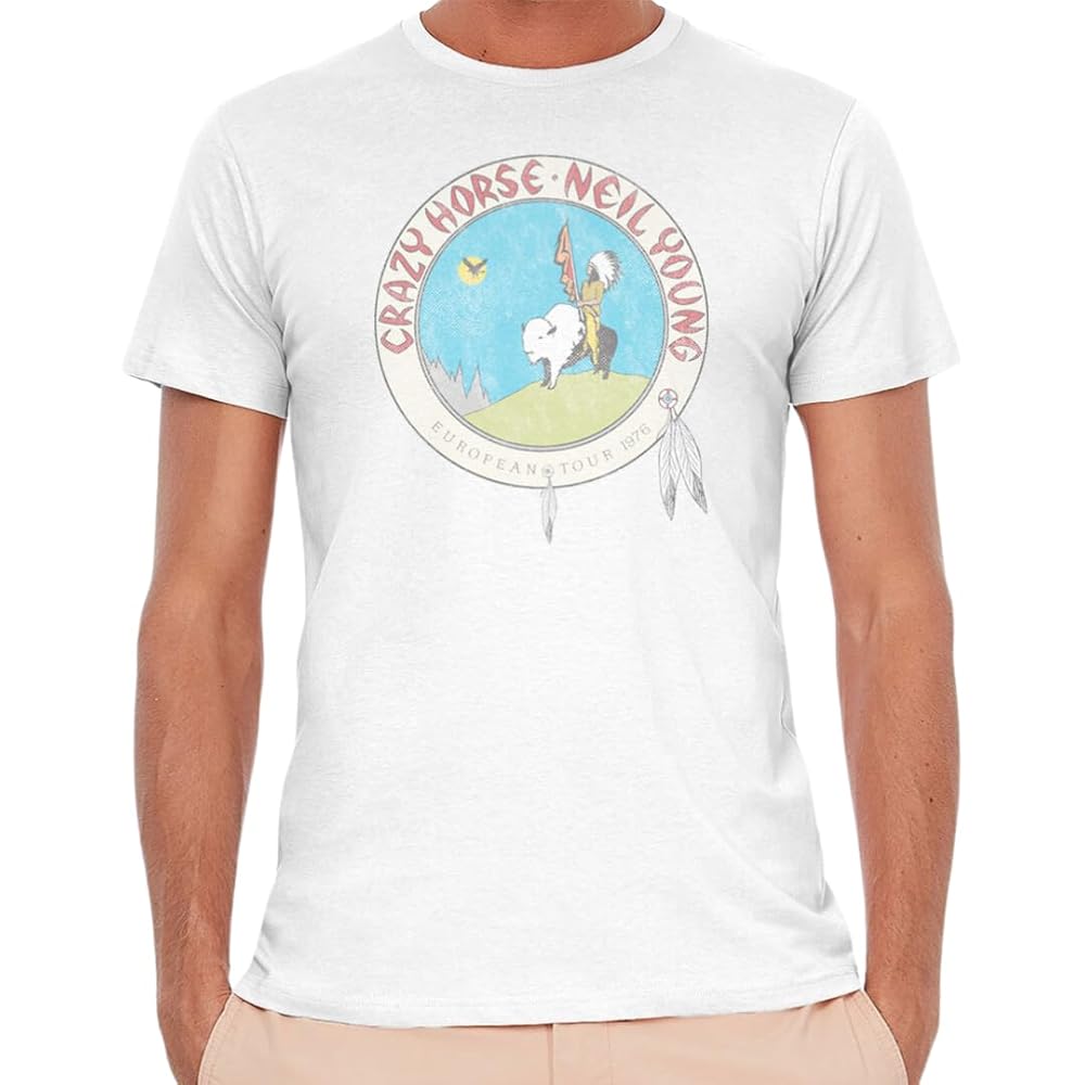 NEIL YOUNG CRAZY HORSE ツアーTシャツ Lサイズ Soft Organic Vintage Crazy Horse 1976 Tour Mens Black T